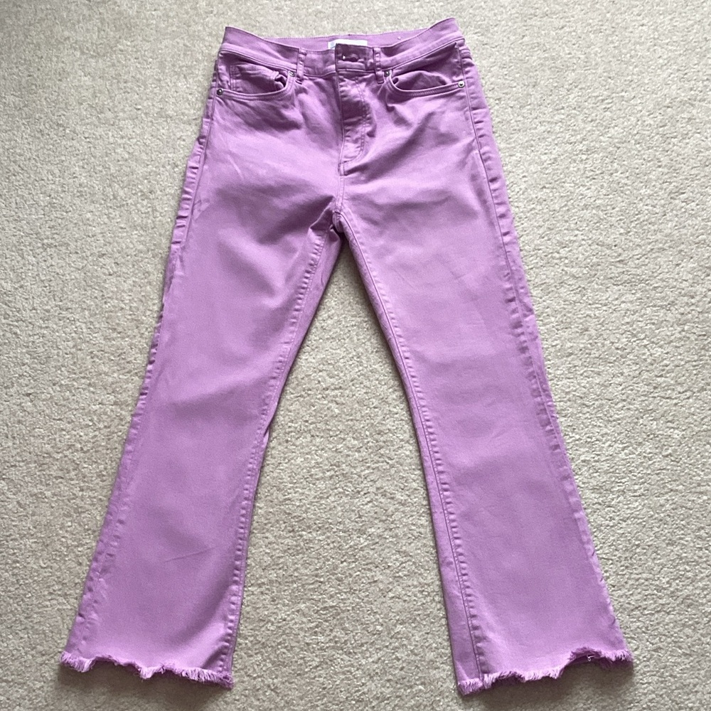 LOFT Lilac Flare Women's Crop Jeans